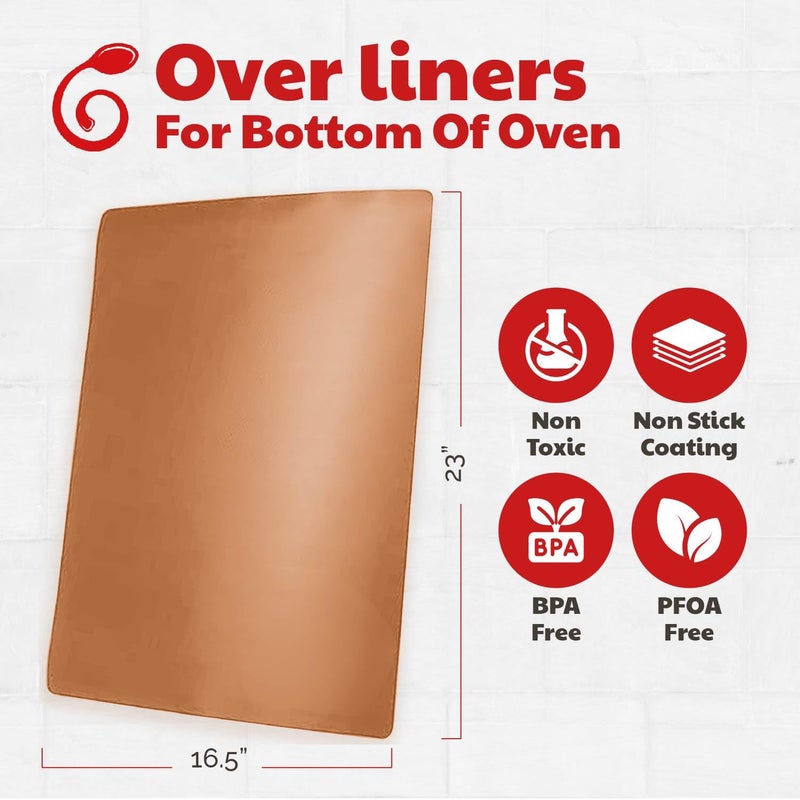 Cooks Innovations Non-Stick Oven Protector Mat - Heavy Duty Nonstick Oven Rack Liners to Protect Convection, Electric, Gas, & Microwave Ovens - BPA & PFOA Free Heat Resistant Baking Mat - Image 3